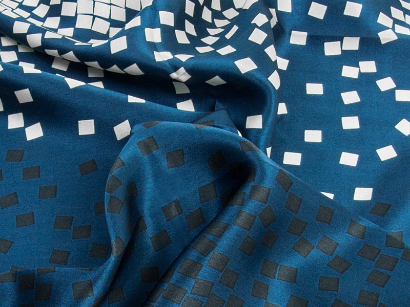 Apaszka jedwabna BLOCKS-SCARFS-DEEP BLUE