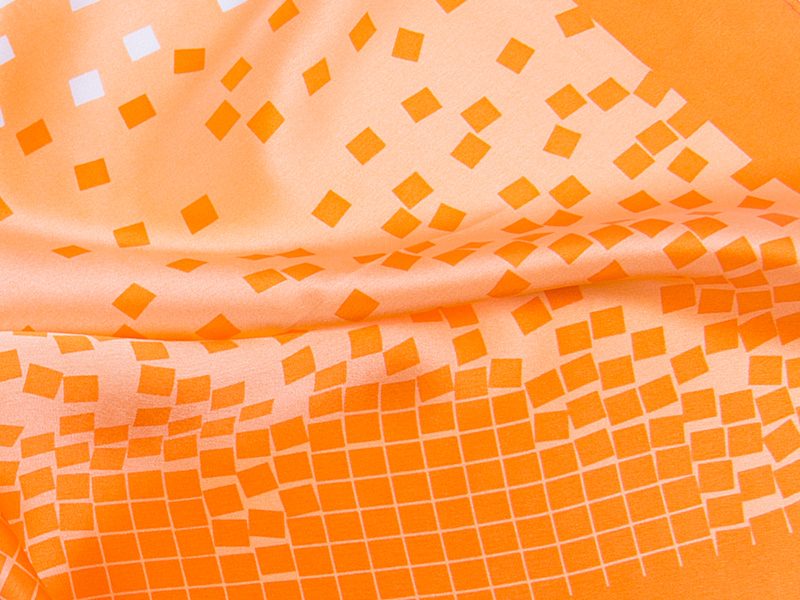 Apaszka jedwabna BLOCKS-SCARFS-ORANGE