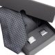Zestaw upominkowy: Krawat jedwabny Venzo + spinki do mankietów zapakowane w eleganckie opakowanie kartonowe 463