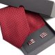 Zestaw upominkowy: Krawat jedwabny Venzo + spinki do mankietów zapakowane w eleganckie opakowanie kartonowe 482