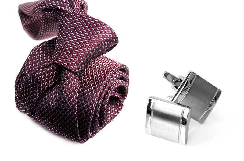 zestaw upominkowy: krawat m697 + spinki + pudełko