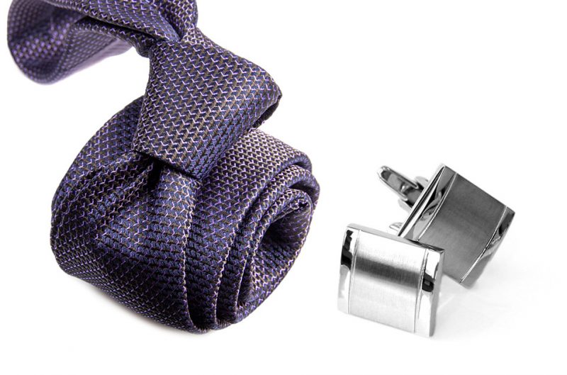 zestaw upominkowy: krawat m699 + spinki + pudełko