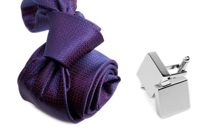 zestaw upominkowy: krawat m701 + spinki + pudełko