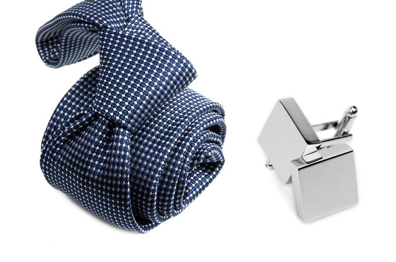 zestaw upominkowy: krawat m710 + spinki + pudełko