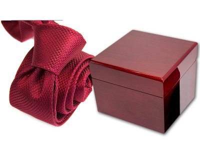 zestaw upominkowy: krawat + pudełko drewniane s568