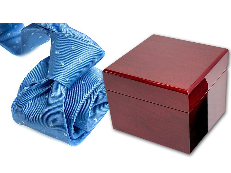 zestaw upominkowy: krawat + pudełko drewniane s576