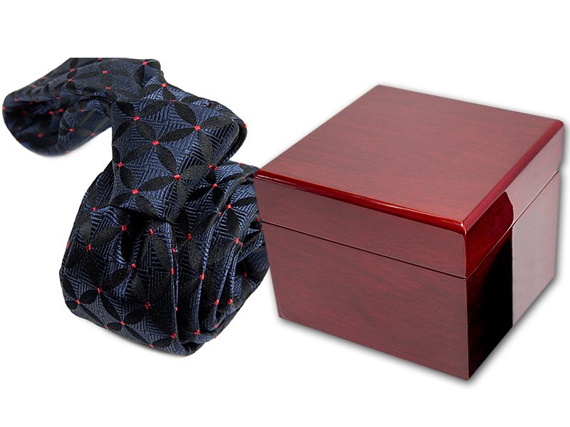zestaw upominkowy: krawat + pudełko drewniane s550