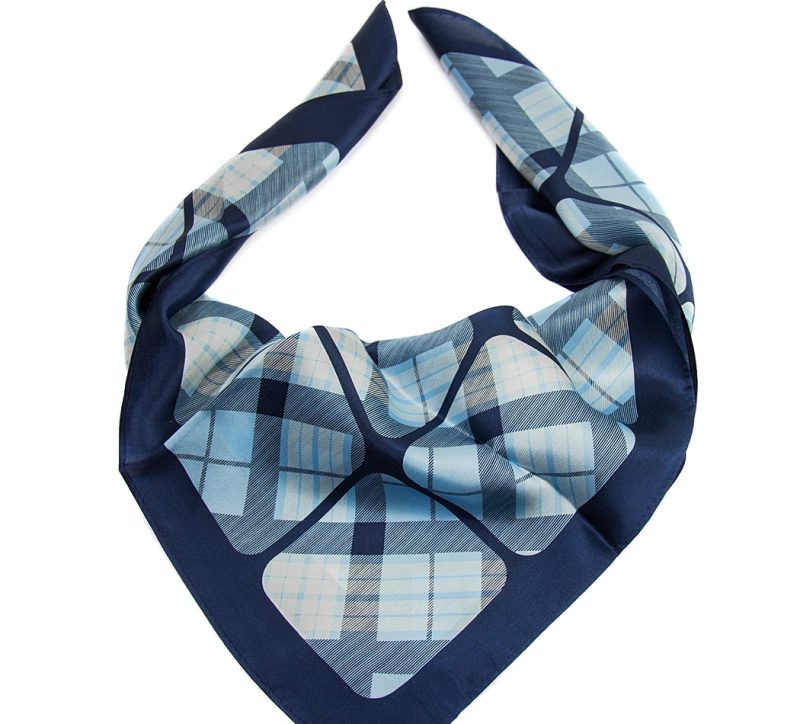 apaszka jedwabna BUR1-BLUE-SCARF