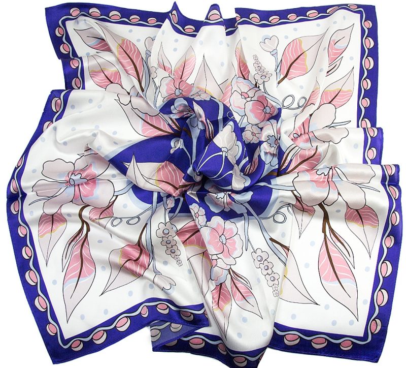 apaszka jedwabna GIOVANNA-WHITE-SCARF-